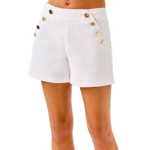 Lilly Pulitzer Resort White Eliska Stretch Shorts size 16